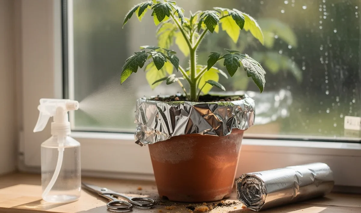 Aliuminio folija pomidoro vazone: kam ji naudinga ir kaip teisingai naudoti