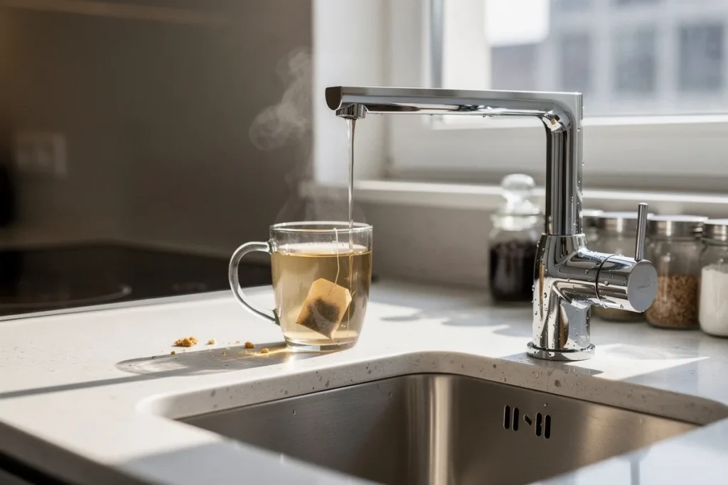 Atsisveikinkite su elektriniais virduliais: nauja virtuvės baterija su verdančiu vandeniu