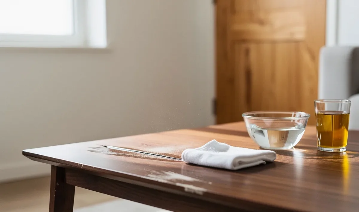 Gastónas Williamsas, valymo ekspertas: „Norint pašalinti įbrėžimus medyje, sumaišykite 50 % acto ir 50 % aliejaus“