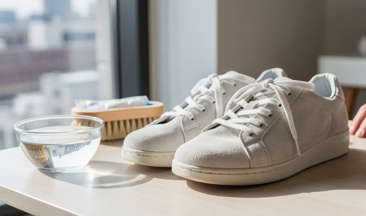 Jokios skalbimo mašinos ir jokio šlapio skuduro: kaip išvalyti zomšinius sportbačius jų nesugadinant