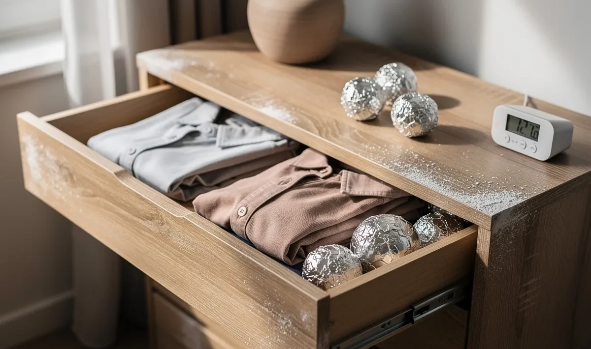 Kodėl verta dėti aliuminio folijos kamuoliukus į namų stalčius ir kam tai padeda