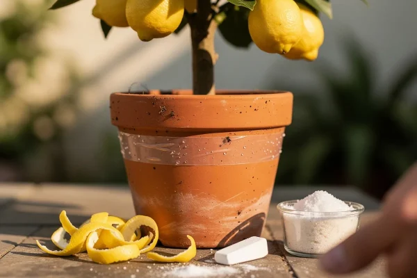 Lipni juosta ant citrinmedžio kamieno: kam skirtas šis sodininkų triukas