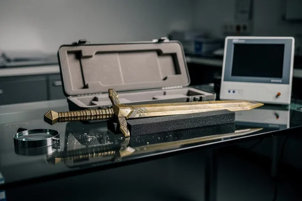 Vokietijoje rastas legendinis aštuonkampis 3400 metų senumo kalavijas nustebino mokslininkus gamybos sudėtingumu